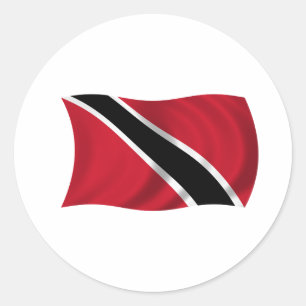 Adesivo Redondo Bandeira de Trinidad e Tobago
