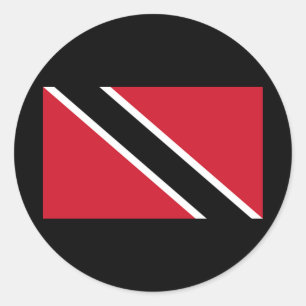 Adesivo Redondo Bandeira de Trinidad e Tobago