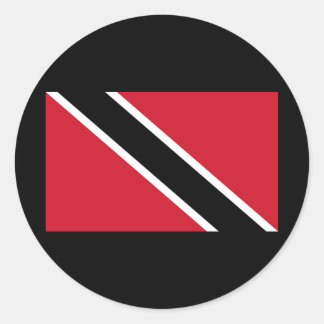 Adesivo Redondo Bandeira de Trinidad e Tobago