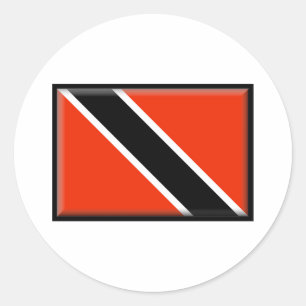 Adesivo Redondo Bandeira de Trinidad e Tobago