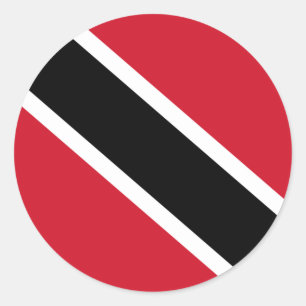Adesivo Redondo Bandeira de Trinidad e Tobago