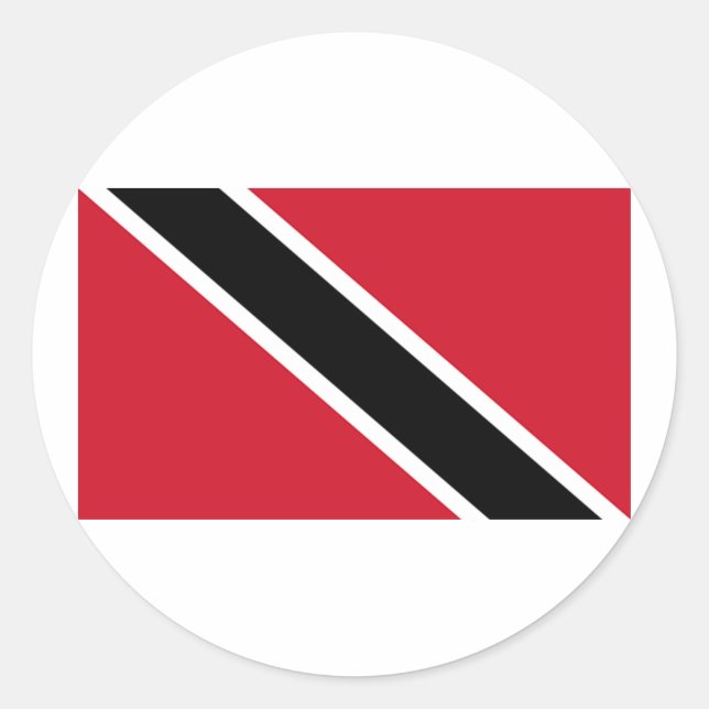 Adesivo Redondo Bandeira de Trinidad e Tobago (Frente)