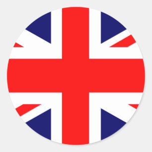 Adesivo Redondo Bandeira de Union Jack Ingleses