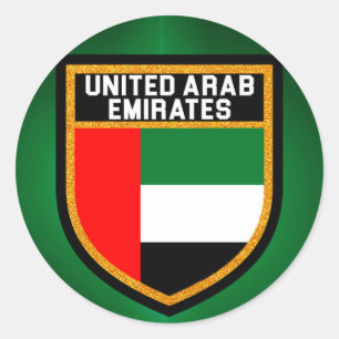 Adesivo Redondo Bandeira de United Arab Emirates