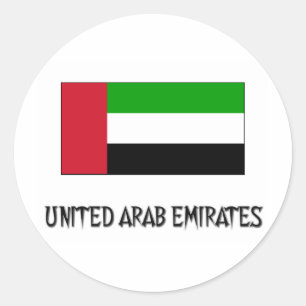 Adesivo Redondo Bandeira de United Arab Emirates