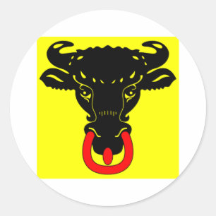 Adesivo Redondo Bandeira de Uri