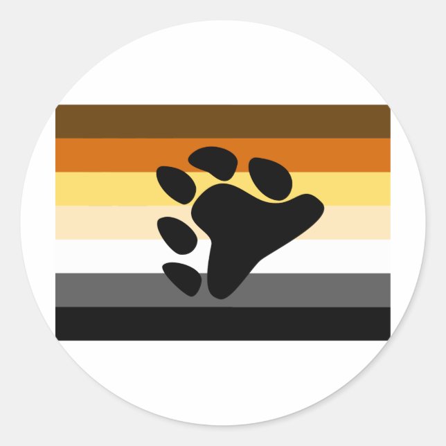 ADESIVO REDONDO BANDEIRA DE URSO ORIGINAL COM SÍMBOLO (Frente)