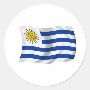 Adesivo Redondo Bandeira de Uruguai