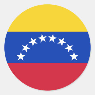 Adesivo Redondo Bandeira de Venezuela