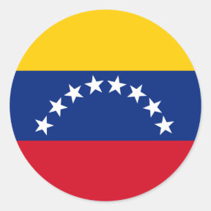 Adesivo Redondo Bandeira de Venezuela