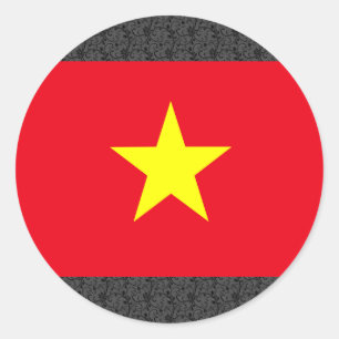Adesivo Redondo Bandeira de Vietnam