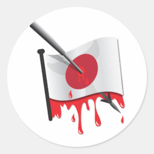 Adesivo Redondo bandeira do arpão da indicação da anti-baleaç