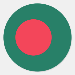 Adesivo Redondo Bandeira do Bangladesh