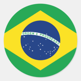 Adesivo Redondo Bandeira do Brasil