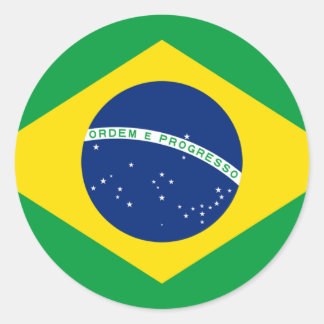 Adesivo Redondo Bandeira do Brasil - Bandeira do Brasil