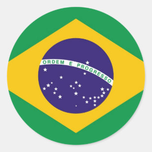 Adesivo Redondo Bandeira do Brasil Bandeira do Brasil
