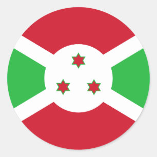 Adesivo Redondo Bandeira do Burundi Patriótico