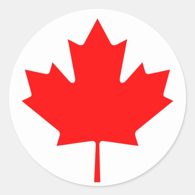 Adesivo Redondo Bandeira do Canadá (Frente)