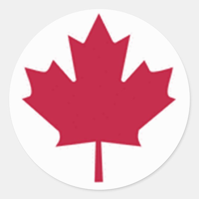 Adesivo Redondo Bandeira do Canadá (Frente)