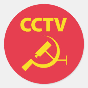 Adesivo Redondo Bandeira do CCTV
