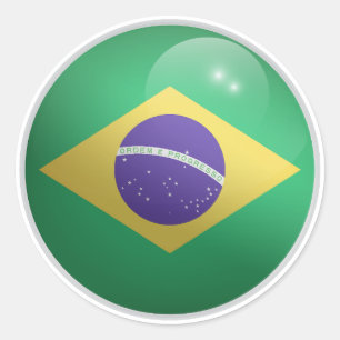 Adesivo Redondo Bandeira do Círculo Glosso do Brasil