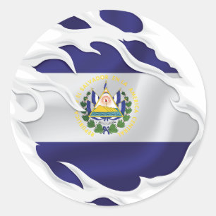 Adesivo Redondo Bandeira do El Salvador