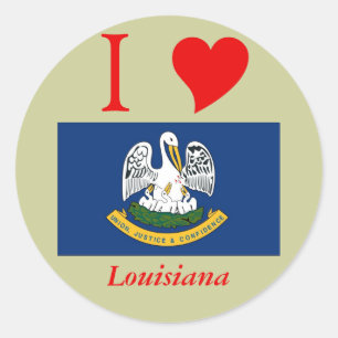 Adesivo Redondo Bandeira do Estado da Louisiana