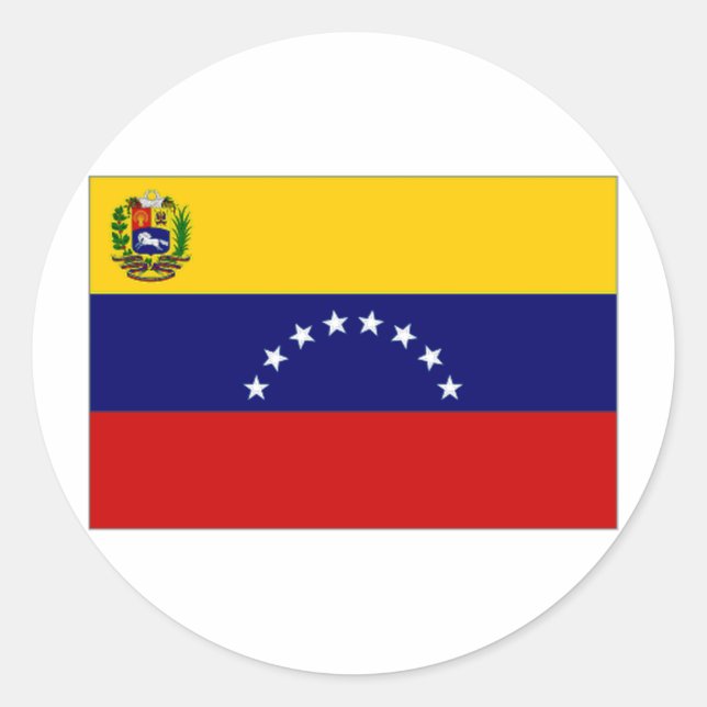 Adesivo Redondo Bandeira do Estado da Venezuela (Frente)
