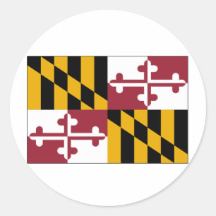 Adesivo Redondo Bandeira do estado de Maryland