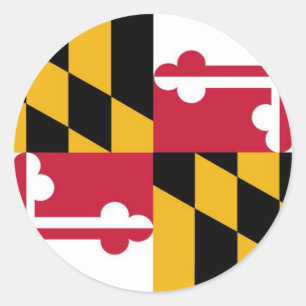 Adesivo Redondo Bandeira do estado de Maryland