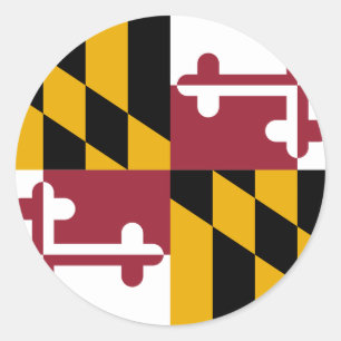 Adesivo Redondo Bandeira do estado de Maryland