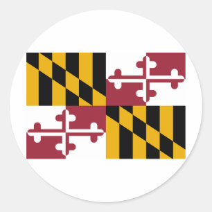 Adesivo Redondo Bandeira do Estado de Maryland