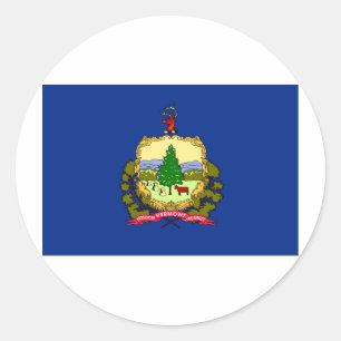Adesivo Redondo Bandeira do estado de Vermont