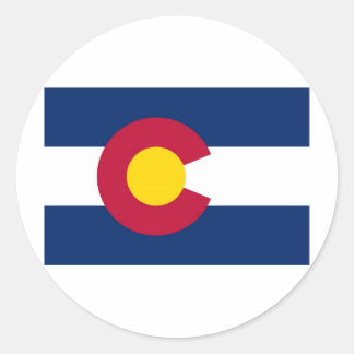 Adesivo Redondo Bandeira do Estado do Colorado