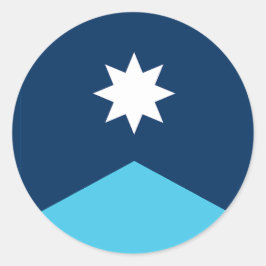 Adesivo Redondo Bandeira do Estado do Minnesota