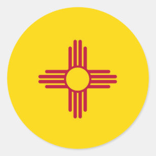 Adesivo Redondo Bandeira do Estado do Novo México