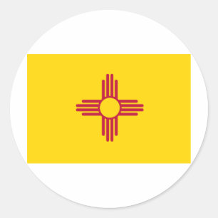 Adesivo Redondo Bandeira do Estado do Novo México