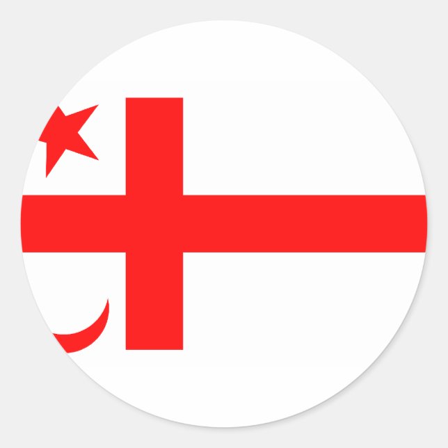 Adesivo Redondo Bandeira do Estado Mikmaq (Frente)