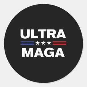 Adesivo Redondo Bandeira do Estado Unidos Ultra Maga 3