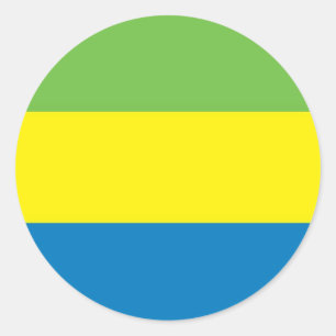 Adesivo Redondo Bandeira do Gabão