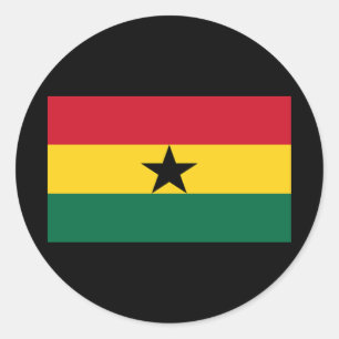 Adesivo Redondo Bandeira do Gana