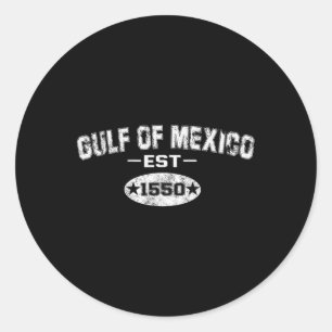 Adesivo Redondo Bandeira Do Golfo Do México Est 1550