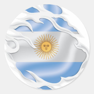Adesivo Redondo Bandeira do Governo argentino