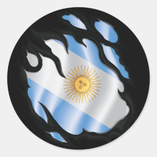 Adesivo Redondo Bandeira do Governo argentino