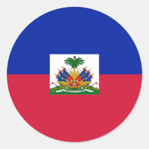 Adesivo Redondo Bandeira do Haiti