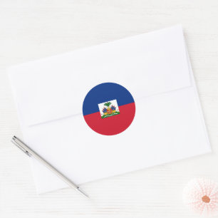 Adesivo Redondo Bandeira do Haiti