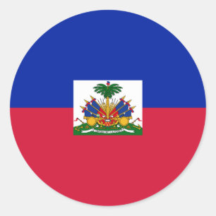 Adesivo Redondo Bandeira do Haiti (Haiti)