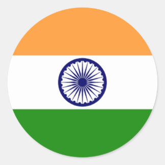 Adesivo Redondo Bandeira do India Sticker