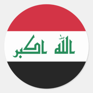 Adesivo Redondo Bandeira do Iraque (Iraque)