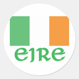 Adesivo Redondo Bandeira do irlandês de EIRE